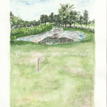 Lush Horizons: Golf Club Panorama