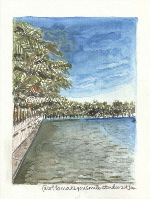 Azure Tranquility: Lakeside Symphony