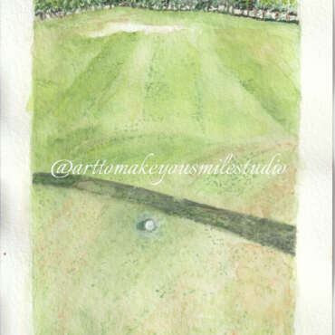 Minimalist Fairway: Golf Ball Solitude