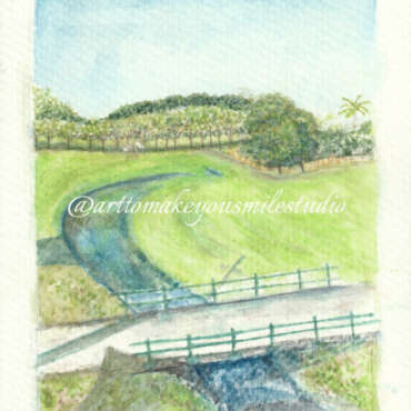Elegant Crossing: Bridge Over Verdant Waters