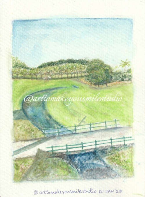 Elegant Crossing: Bridge Over Verdant Waters