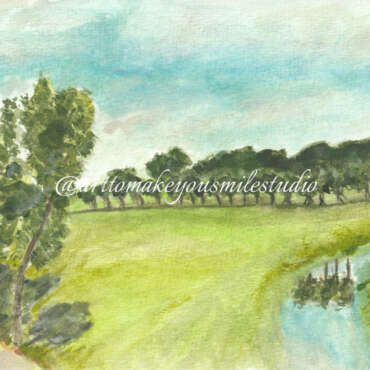 Nature's Tapestry: Greens and Azure Harmony