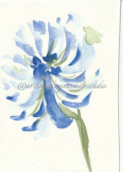 Cerulean Solitude: A Cornflower's Serenity