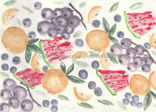Fruitful Melange: A Vibrant Watercolor Feast