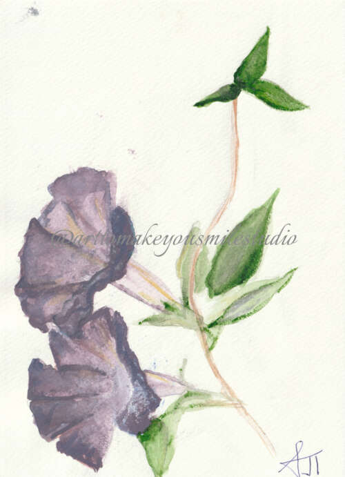 Lavender Whispers: A Handcrafted Watercolor Tale