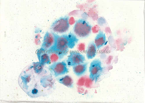 Celestial Reverie: Abstract Watercolor Cosmos