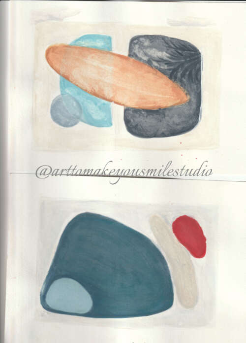 Chromatic Duet: Abstract Watercolor Dialogues
