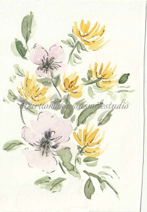 Ethereal Blooms: A Watercolor Garden in Soft Hues