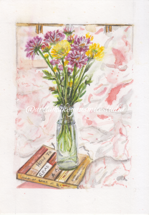 Blooms of Joy - A Bouquet in a Glass Vase