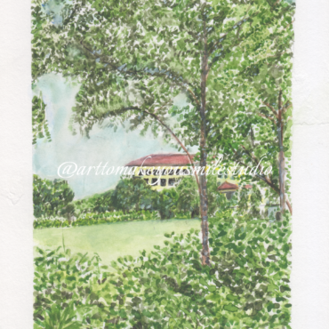 Golf Course Serenity - Framed by Greens & Golden Hues