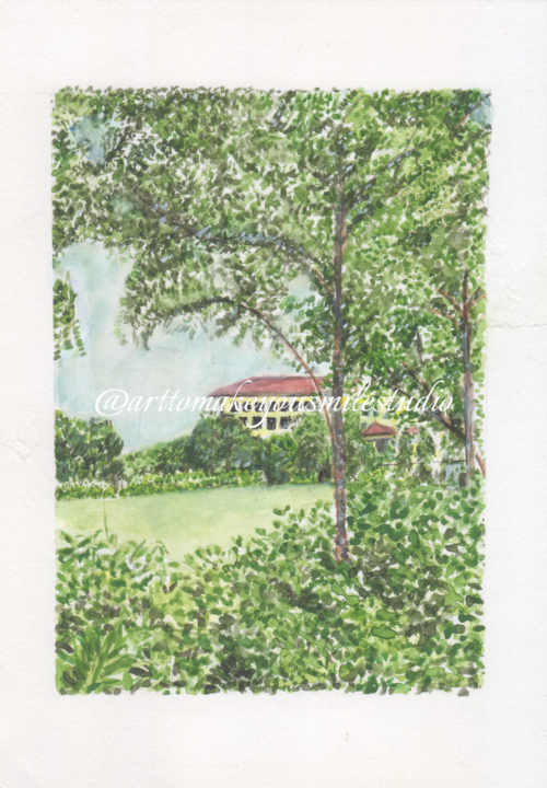 Golf Course Serenity - Framed by Greens & Golden Hues